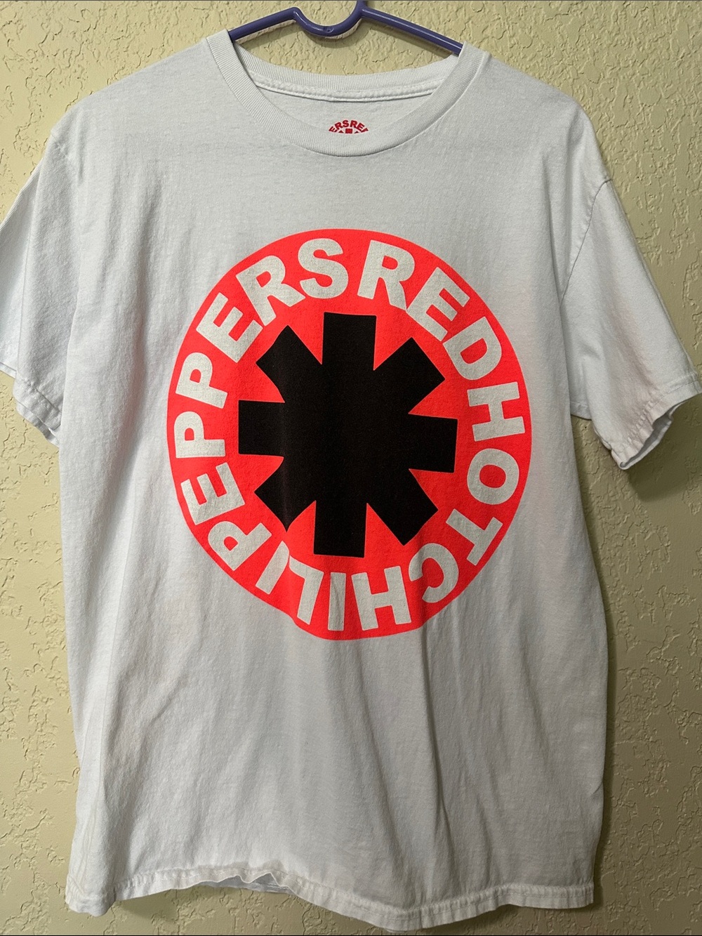 White Red Hot Chili Peppers Logo Short Sleeve Tee